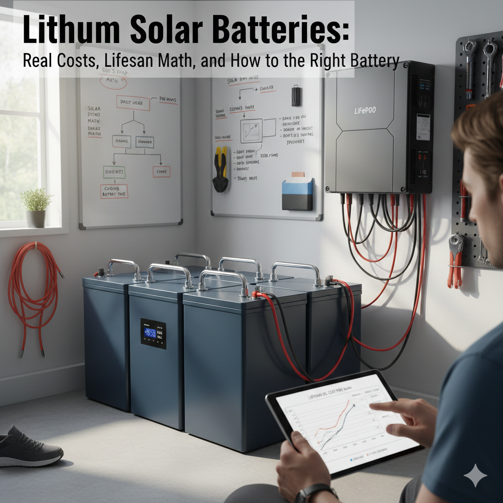 Lithium Solar Batteries: Real Costs, Lifespan Math, and How to Choose the Right Battery gemini generated image 2pzum02pzum02pzu