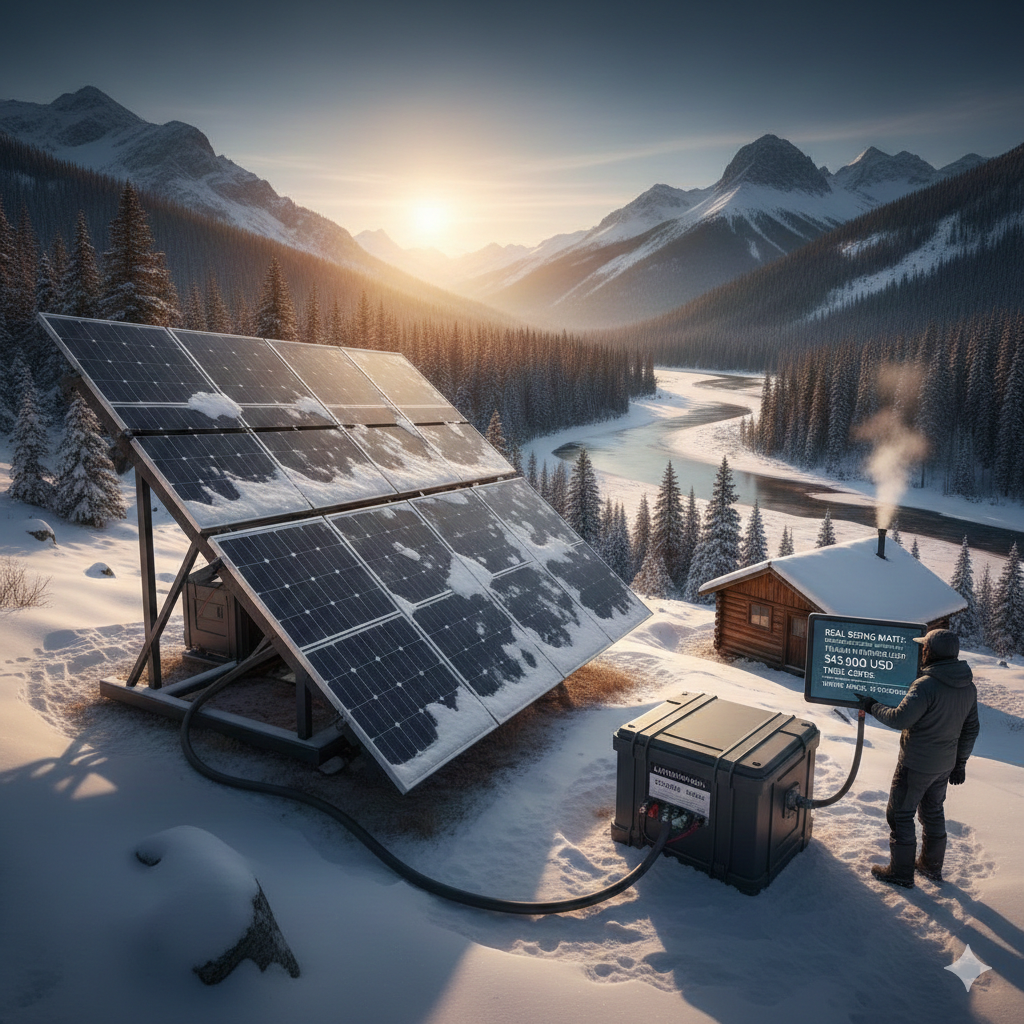 Best Off-Grid Solar System: Real Sizing Math, Winter Rules, and True Costs System flow diagram